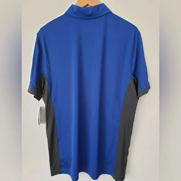 Nike Men's Blue and Gray Polo Shirt - Picture 2 of 11